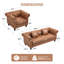 Ensemble de meubles de salon et canapé capitonnés en similicuir 2 pièces Fynlie-466610324