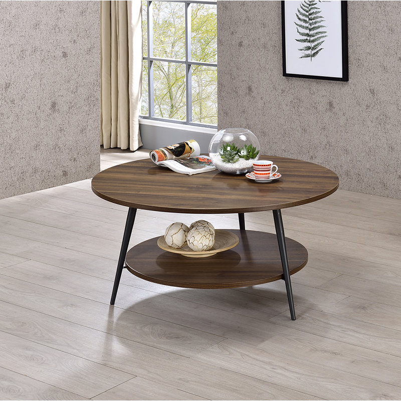 Ensemble de tables basses 2 pièces Aspacia, Brun foncé