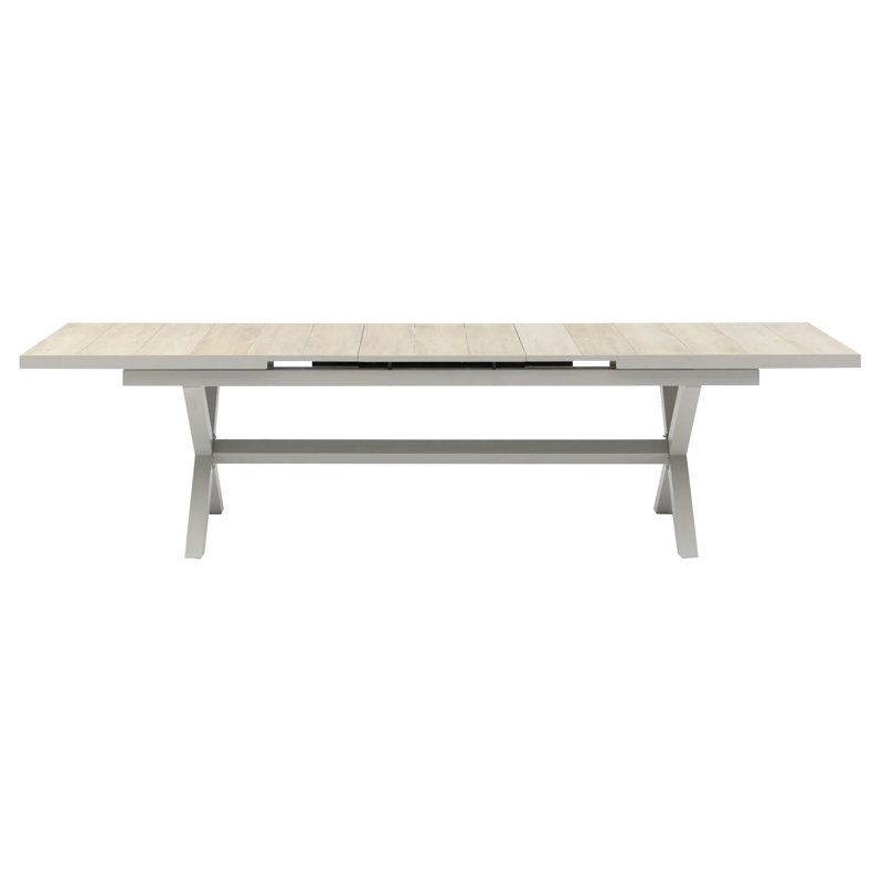 Vienna Rectangular Extendable Outdoor Dining Table , 303.5cm W 100cm D, Dawn Grey