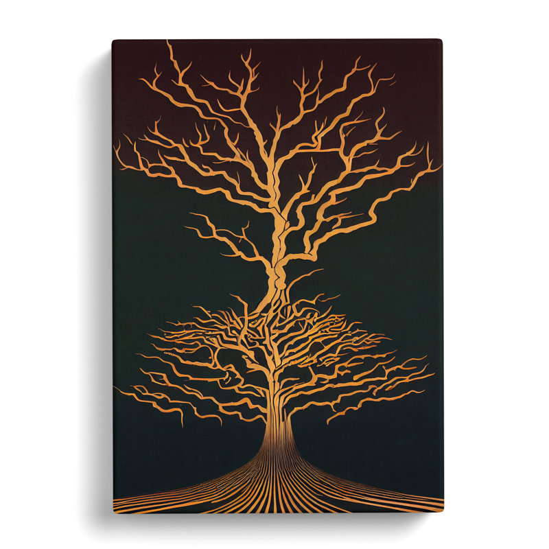 Antique Tree Art No.3 - Wrapped Canvas, 50cm H x 35cm W x 3cm D