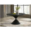 Haven 59" Round Ebony Black Pedestal Dining Table with Hourglass Base