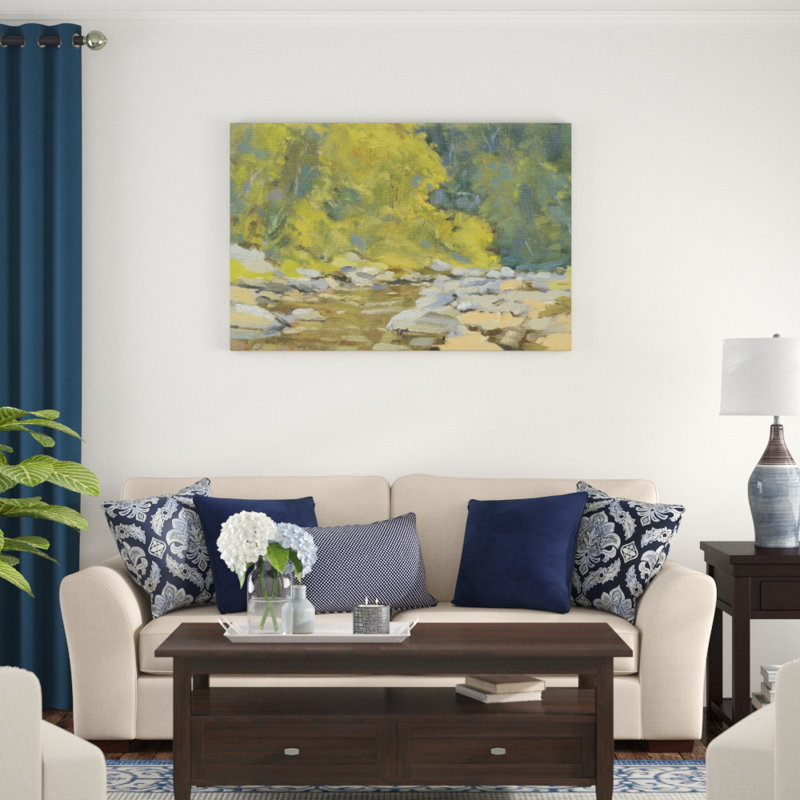 Chesterfield Gorge by Stephen Calcasola - Painting Print, 81cm H x 122cm W, Black Floater Frame