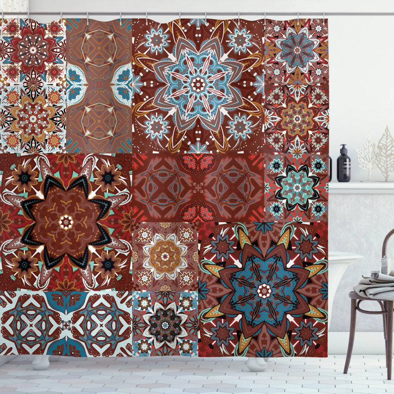 Shower Curtain with Hooks Included, 70" H x 69" W