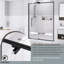 Porte de douche à pivot 50 x 54 po x H 74 po | Ouvert à l'extérieur | Arrêt à 105 degrés | Verre trempé 5/16 po | Noir mat-124815084