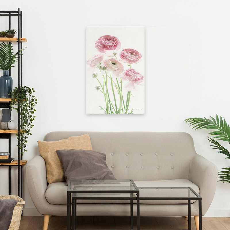 Lumière contemporaine et minimaliste à motif floral clair V, H 24 po x l 16 po