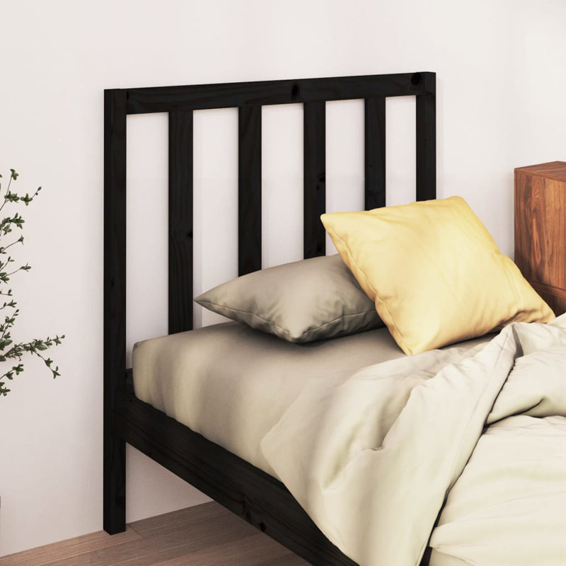 Gossoncourt Solid Wood Headboard, Single (3'), Black