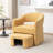 Upholstered Barrel Chair With Ottoman-549360607