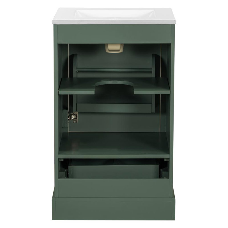 Elegant Small Bathroom Cabinet, Green