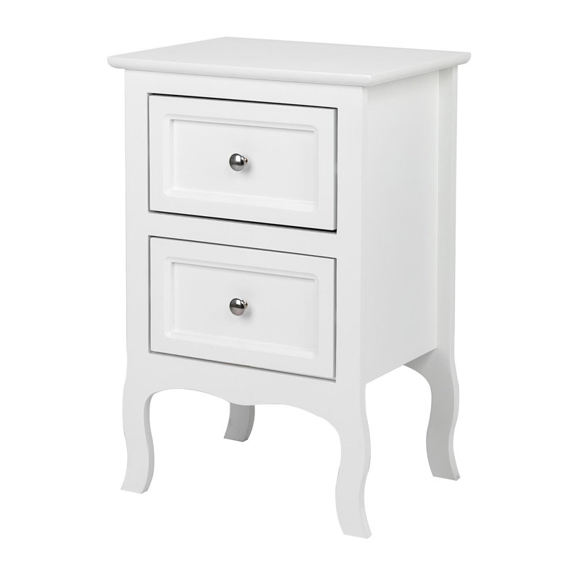 39.9 cm W Bedside Table, White