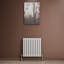 iBathUK Princia Horizontal Single Oval Panel Radiator Angled Valve-1326598250-1326598251