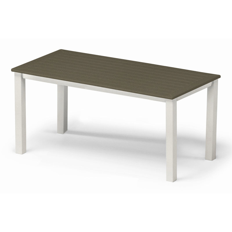 Robinett Outdoor Coffee Table, Textured Snow, Beachwood P40