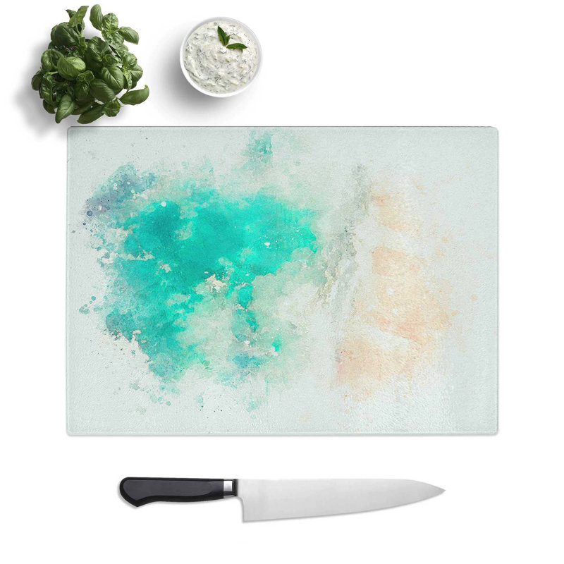 Glass Montara Beach in California in Abstract Chopping Board, 28.5 cm W x 20 cm L