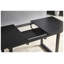 Table de salle à manger extensible noire avec pieds en métal