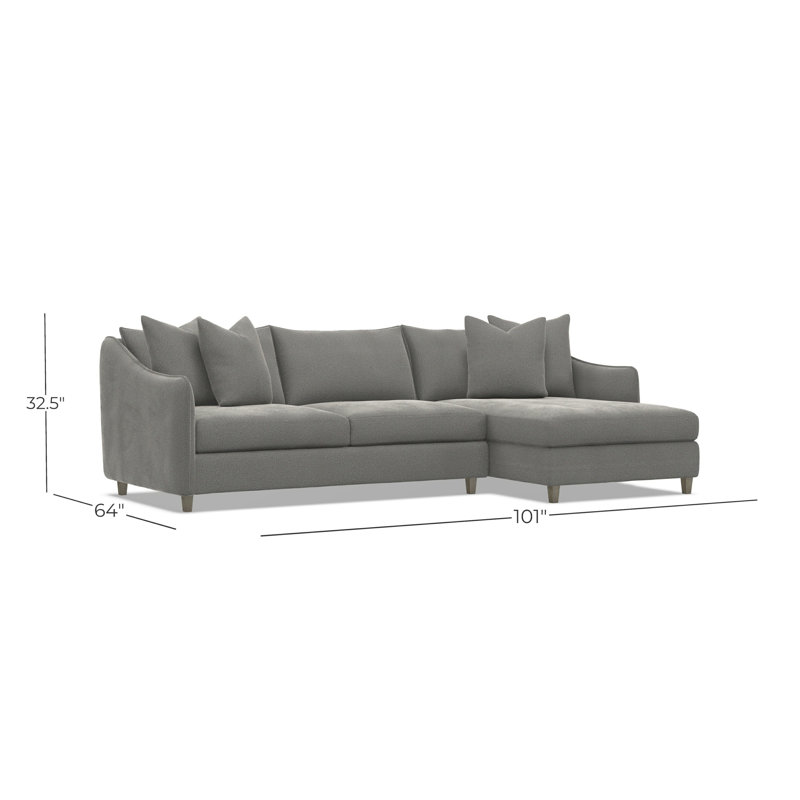 Joli 2 Pc Fabric Sectional, 1592-011