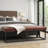 Anahli 60'' W Modern Industrial Genuine Leather Bench with Tufted Design-1028906485
