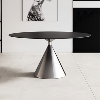 Sintered Stone Stainless Steel gray Dining Table
