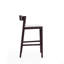 Tabouret de comptoir rembourré en bois Klismos-1260481784
