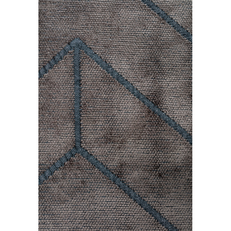 Rapture Brown/Taupe Chevron Luxury Area Rug, Rectangle 7'10" x 9'10"