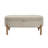 Storage Bench Taupe Cushioned Seat Corduroy Upholstery Lift Top Solid Wood Legs 1Pc-1198263267