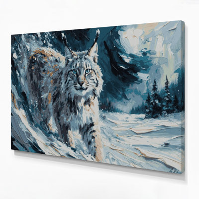 «Big Cats Alaska Lynx», art mural sur toile grise