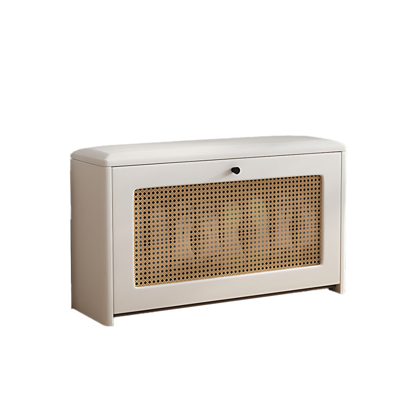 Banc ultra fin en bois massif, H 18,7 po x l 31,5 po x P 6,69 po, Beige