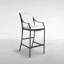 Monaco Wrought Aluminum Outdoor Ocean Outdoor Bar Stool 49.5 in.-1335206371-1335206379