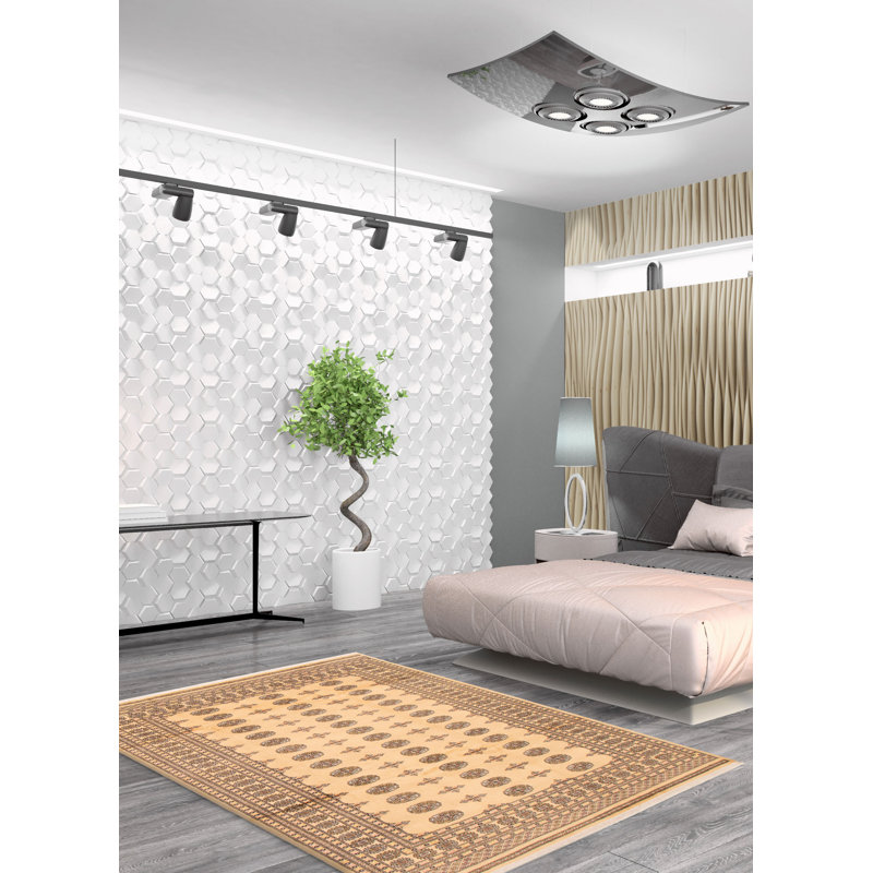 Tapis beige Finest Peshawar Bokhara 6 pi 8 po x 10 pi 0 po