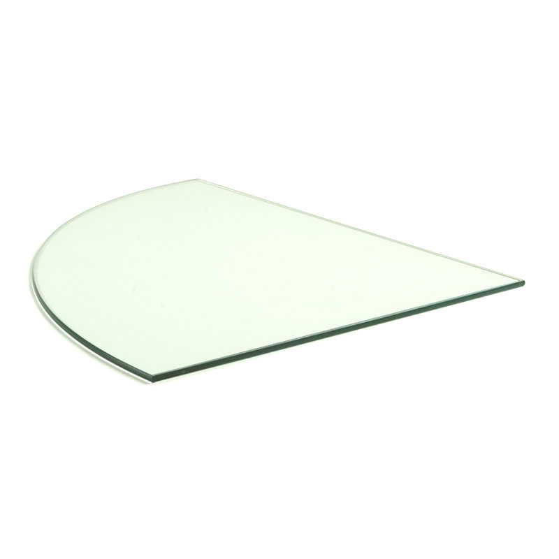Étagère d’angle en verre triangulaire avec tablettes ajustables Camila