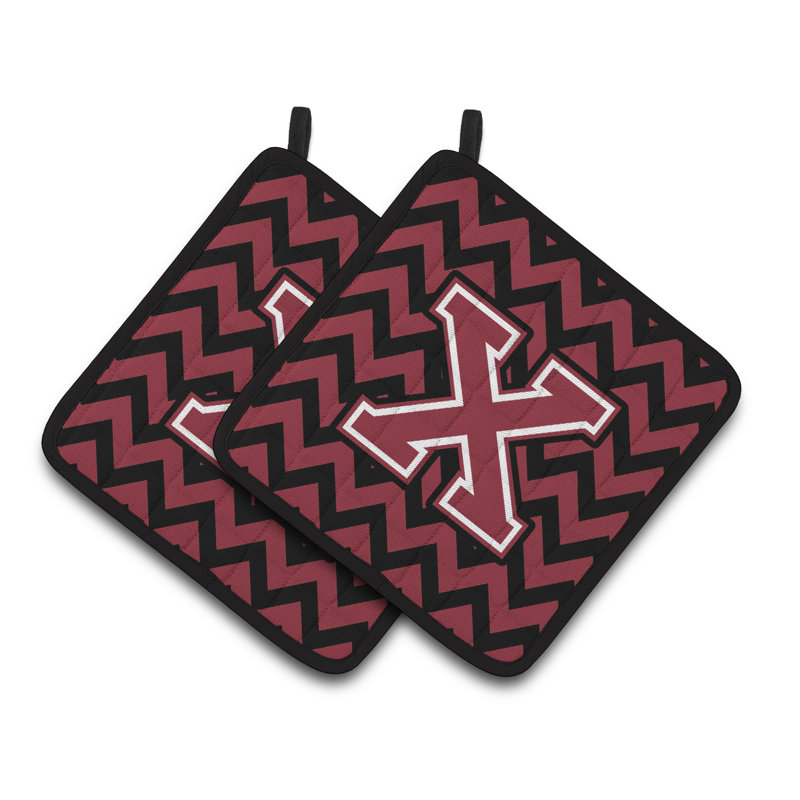 Poignée à chevrons, X, Grenat / noir