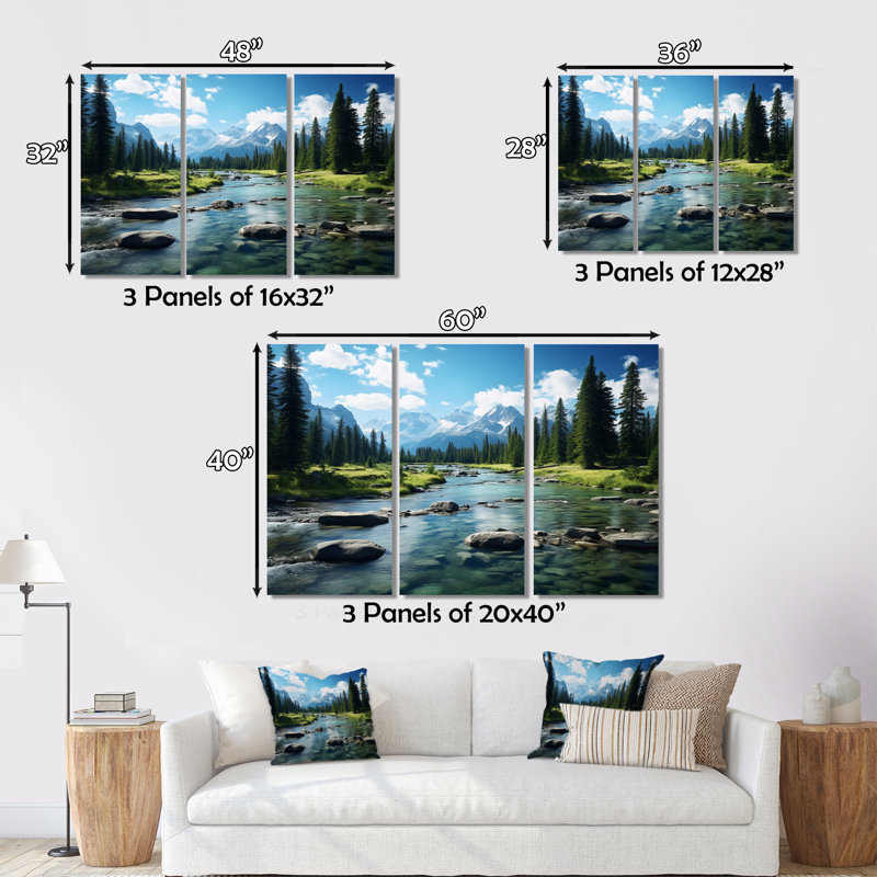 Paysage Canada, ensemble de reproductions d'art sur toile Banff Symphony - Banff Symphony II, H 40 po x l 60 po x P 1 po