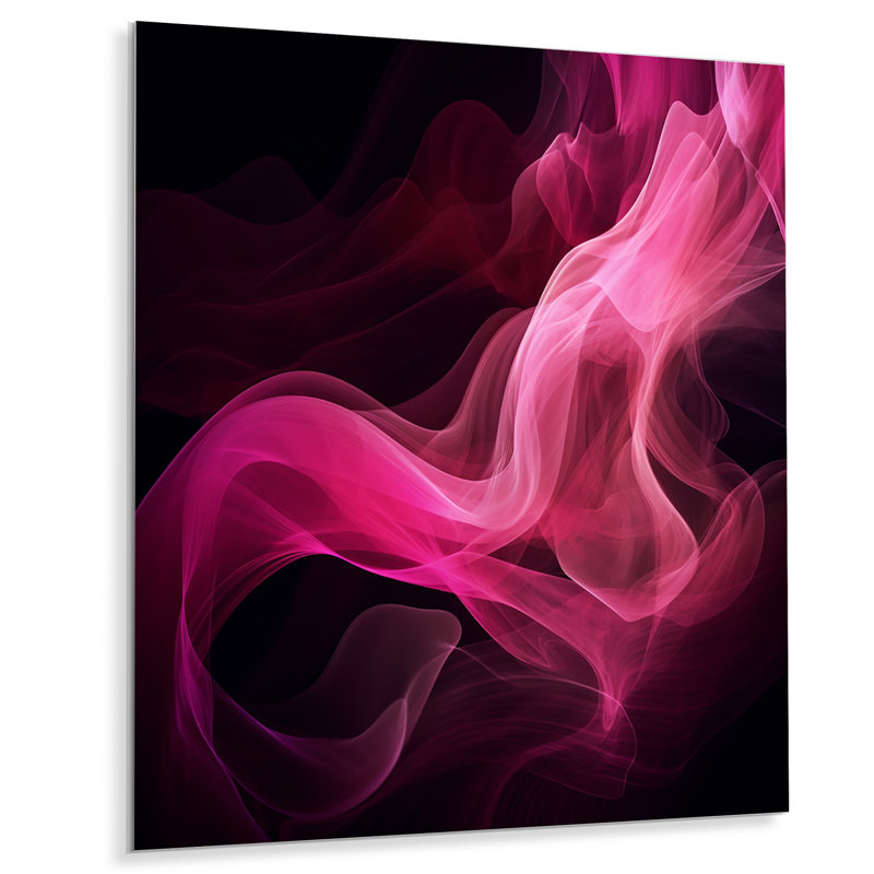 Rose et noir, disjoncteur chromatique I - fractales, impression sur métal, H 32 po x l 16 po x P 1 po