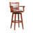 Swivel Upholstered Counter Stool with Solid Wood Frame