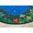 Peaceful Tropical Night Tufted Blue/Green Area Rug-721821335