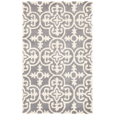 Tapis géométrique en laine touffeté à la main Chatham