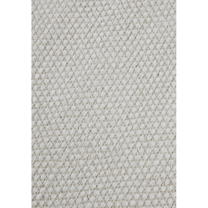 Hand Loomed Linen White Rug, Rectangular 120x170cm