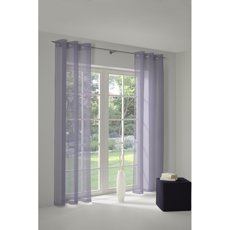 Peck Eyelet Room Darkening Single Curtain, 142cm Width x 220cm Drop, Purple