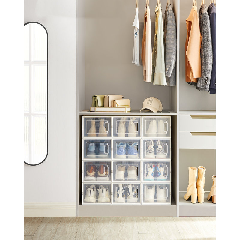 12 Pair Stackable Shoe Storage Box