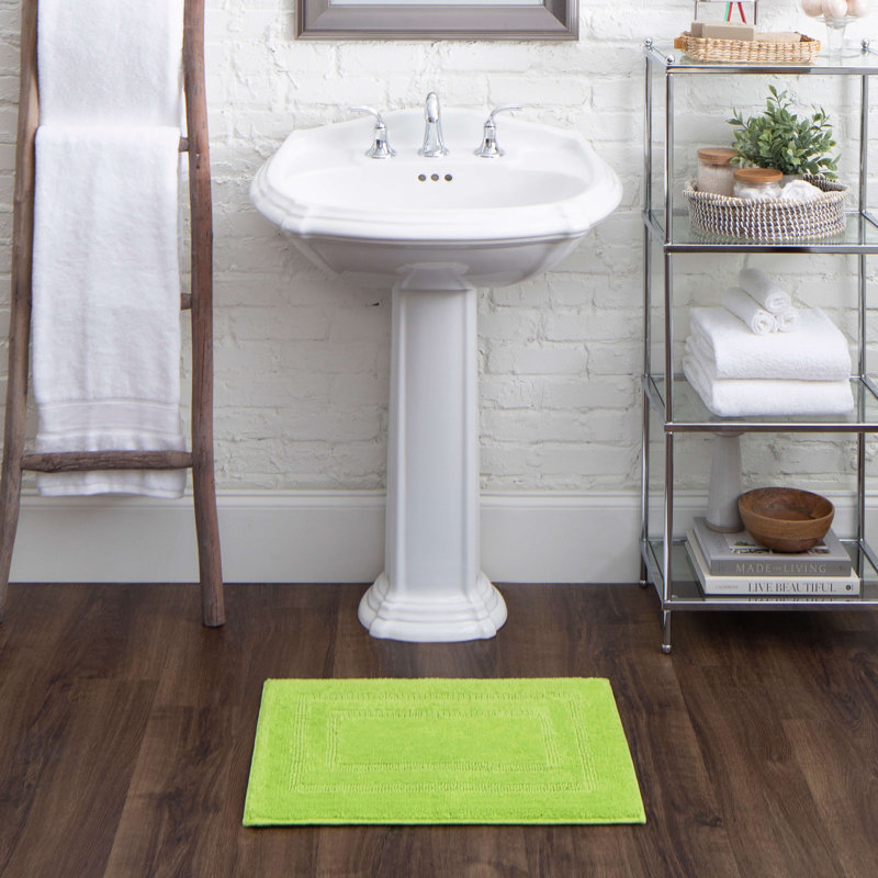 Tapis de bain lavable à la machine Kail, Fiesta lime, L 17 po x L 24 po