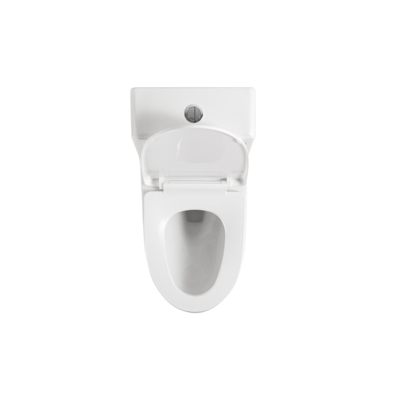 1.1/1.6 GPF Elongated Comfort Height Super Quite Flushing Floor Mounted One-Piece Toilet, CUPC Certified, Watersense Cetified, Ceramic, White Color, Soft Close Seat