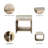 Bitha 24'' Single Bathroom Vanity with Manufactured Wood Top with Mirror-609273666-609273665-609273667