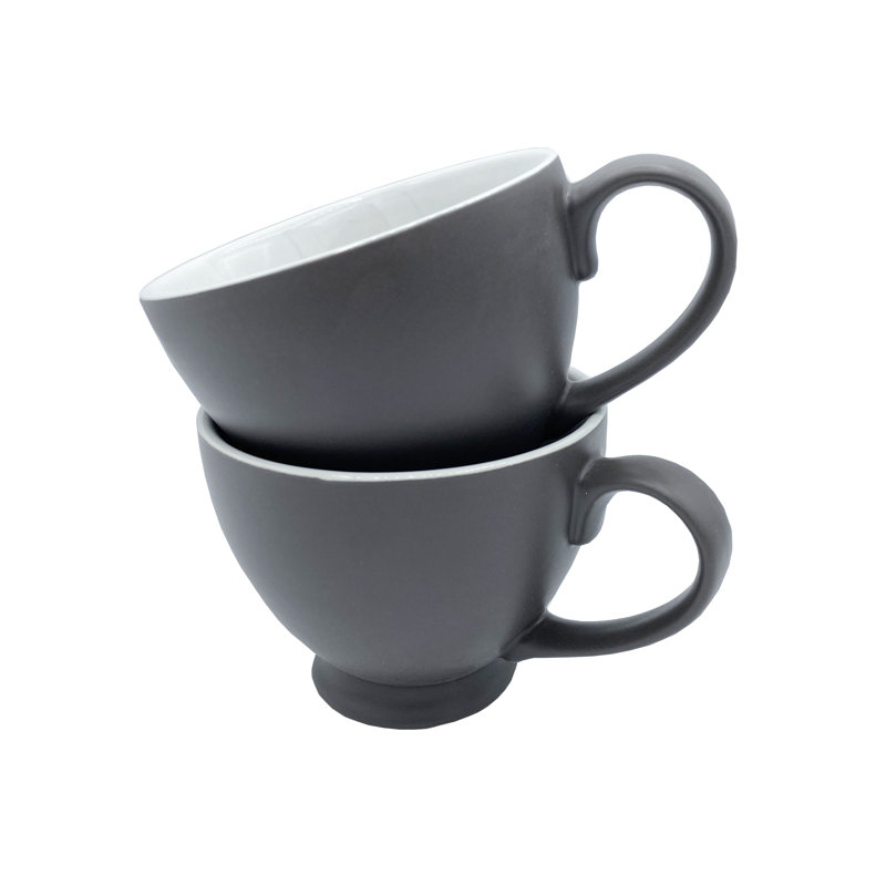 Percival Stoneware Teacup, Black