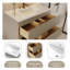 Ensemble de meuble-lavabo mural 31 po - Meuble-lavabo flottant moderne avec tiroirs à fermeture en douceur, comptoir une pièce, argile Roma-2041540724