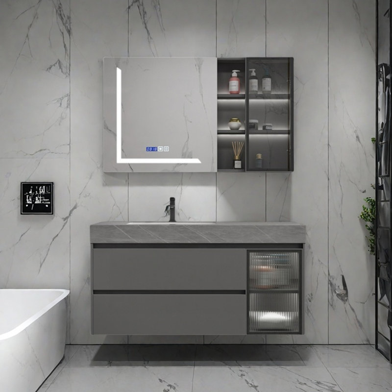 Armoire de salle de bain légère et luxueuse de style moderne