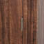 Armoire de cuisine 71 po avec 2 grands tiroirs, armoire autoportante à texture gaufrée avec 8 tablettes de porte et 3 tablettes pour cuisine, salle à manger, salon, buanderie, brun-977922184
