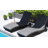 Wicker Chaise Lounge Chair Outdoor with Wheels & Cushion, PE Rattan Patio Lounge Chair with 5-Level Adjustable Backrest for Poolside, Garden, Gray