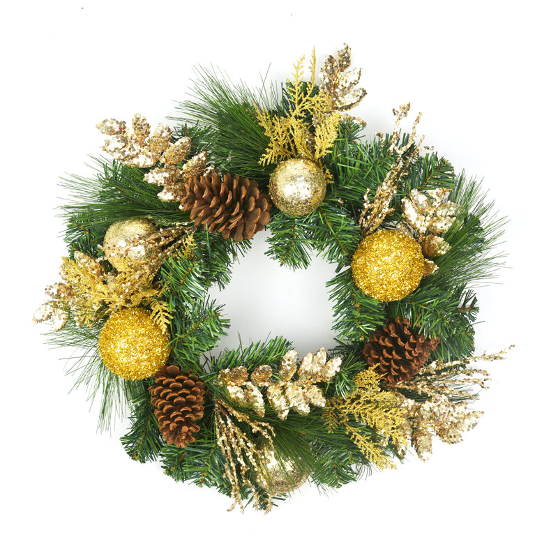 Couronne de plastique décorée 20 po
