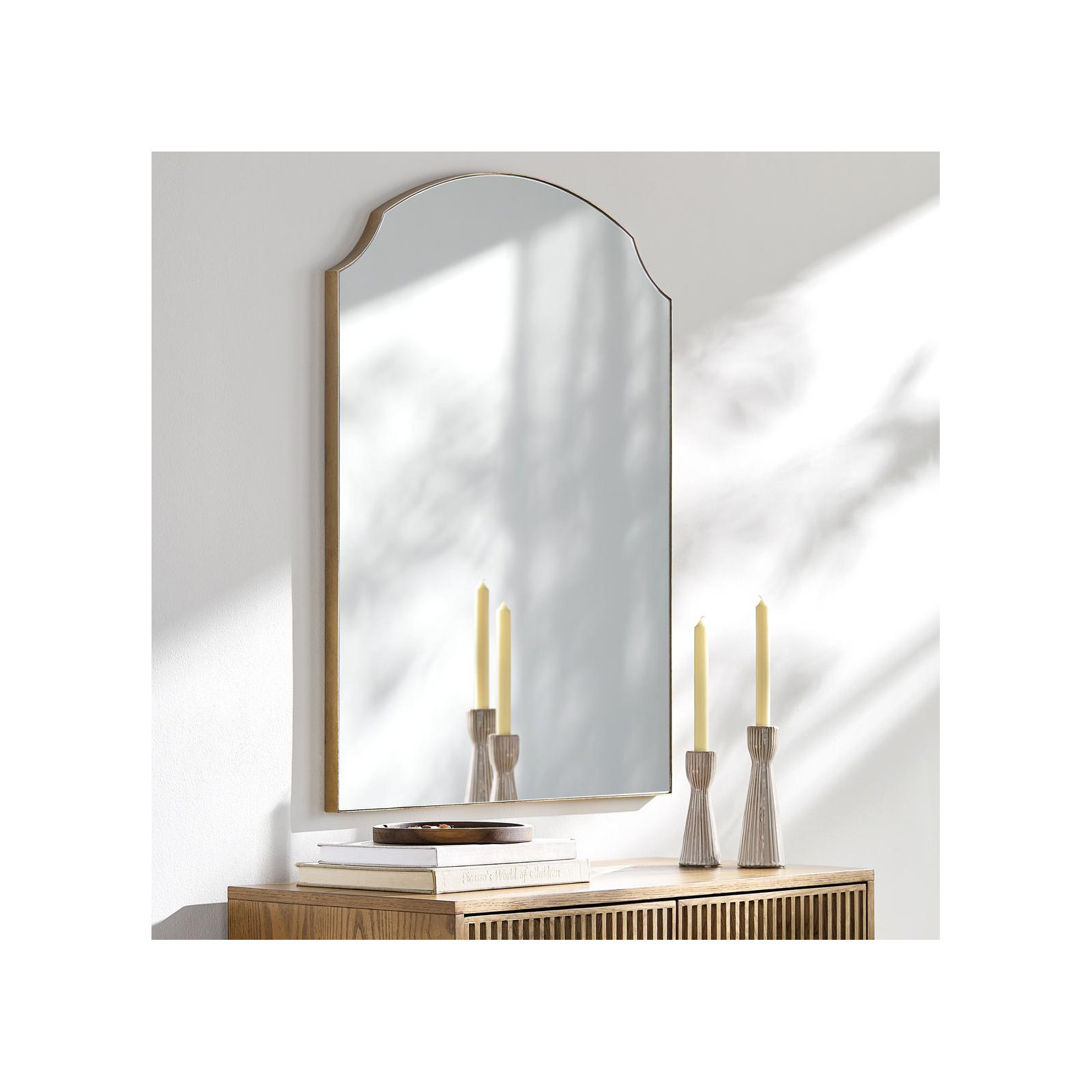 Galey Alix x Livabliss Landon Mirror, Gold, 36" x 29"