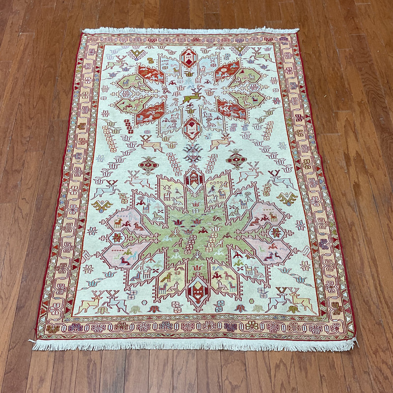  Tapis en soie Soumak fait à la main