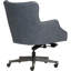 Fauteuil de direction en cuir bleu Kelson