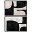 Forme Mid-Century "Mid-Century Modern, beige, noir et gris, variété de formes abstraites, illustrations" - 2 pièces-100135909-100135907